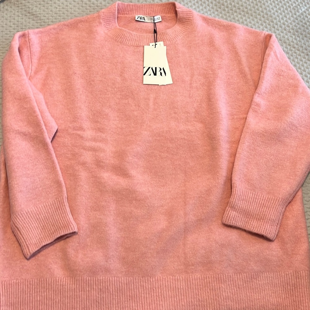 Pale pink Zara pullover sweater